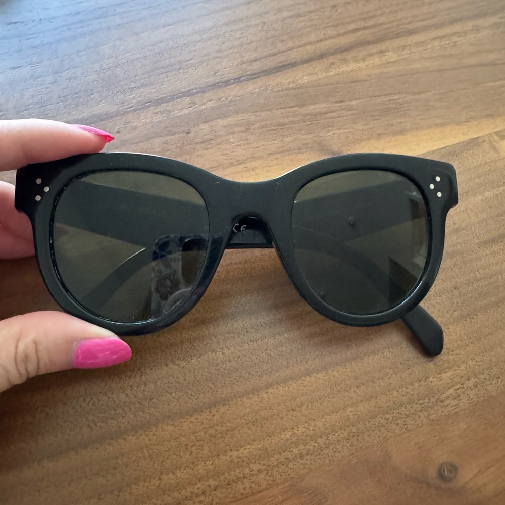 Celine Black Sunglasses classic round frames
